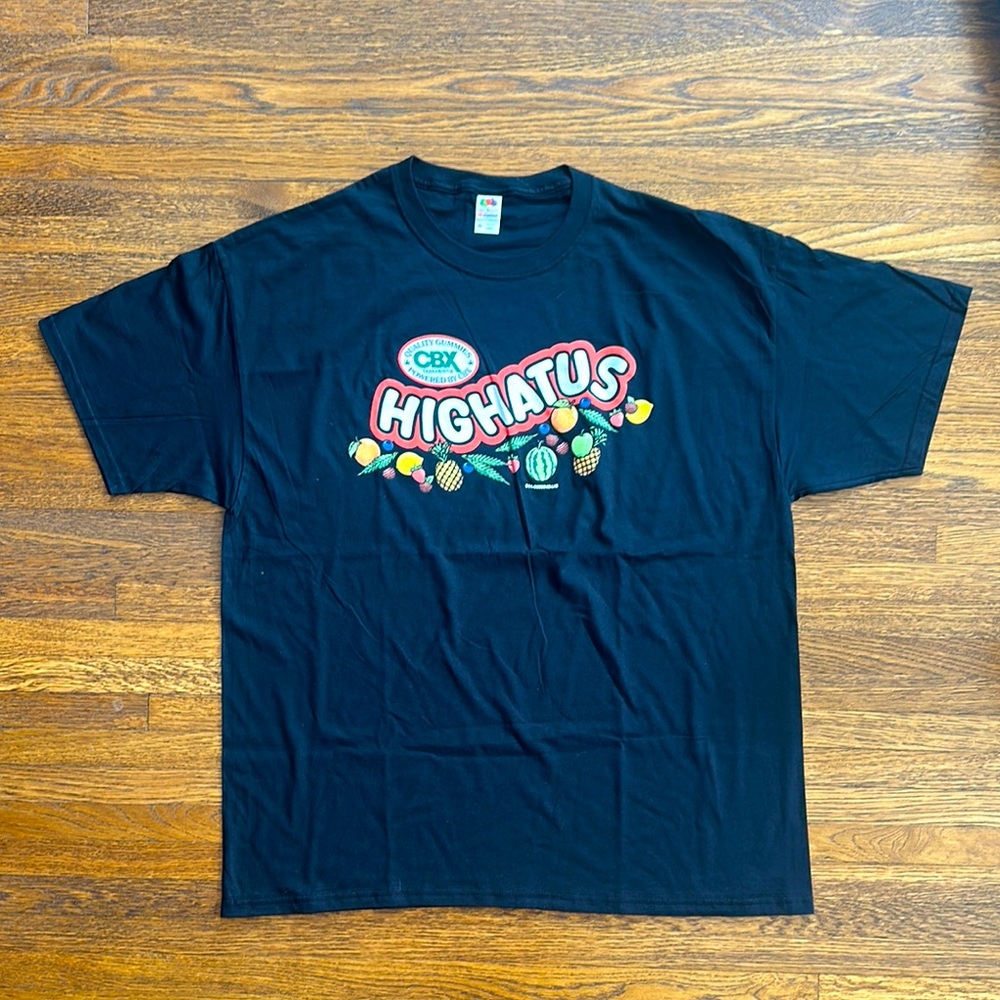 Black Graphic T-Shirt with Colorful Design